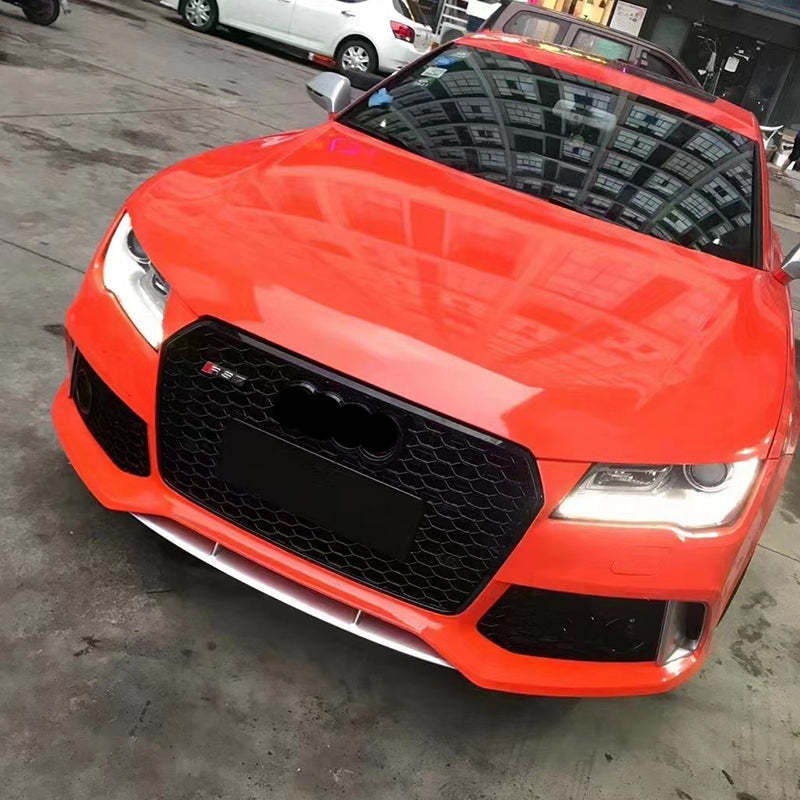 2008-2015 Audi RS7 Front Bumper For A7/S7 C7 Upgrade To C7.5 Body Kits With Honeycomb Grille Fog Light Grille | RS7 Bumper