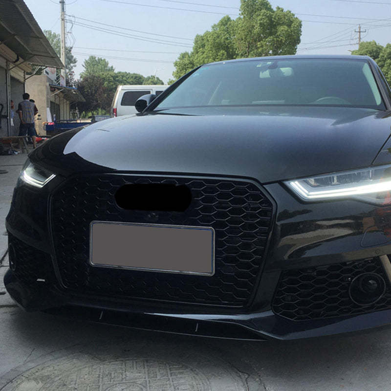 2016-2018 Audi RS6 Front Bumper For A6/S6 C7.5 Body Kits With Honeycomb Grille Front Lip | RS6 Bumper