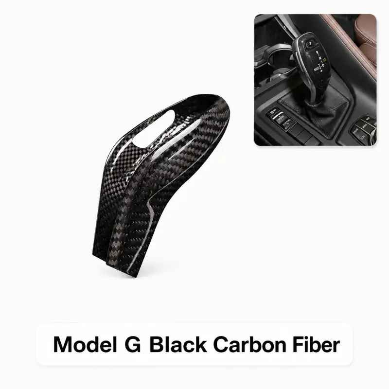 Asign Real Carbon Fiber Gear Shift Knob Cover for BMW