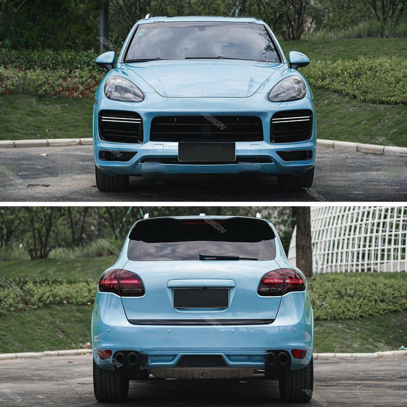 Asign — 2011-2014 for Porsche Cayenne 958.1 Upgrade Sport Design Front Bumper Wheel Arches Headlights Fog Lights New 9YA Wheel Bumper
