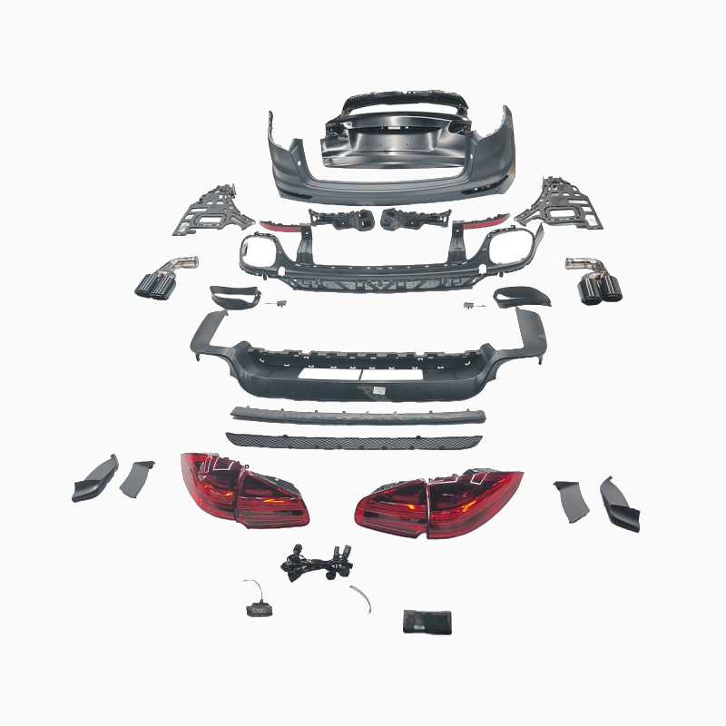 Asign - High Quality 11-14 Cayenne Car Bumper Kit Old to New 9Y0.1 SD Bar with Light+TKT Front Bar and 958.2 Rear Kit