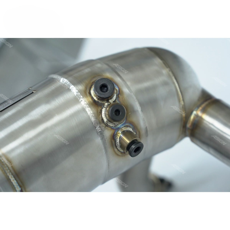 Asign - Upgrade JBOM Exhaust Downpipe for Porsche Cayenne COUPE 3.0T 2018-2023 Straight Stainless Steel 1.5mm Thick Smooth Finish