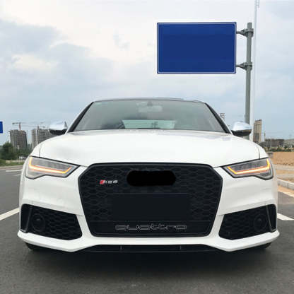2016-2018 Audi RS6 Front Bumper For A6/S6 C7.5 Body Kits With Honeycomb Grille Front Lip | RS6 Bumper