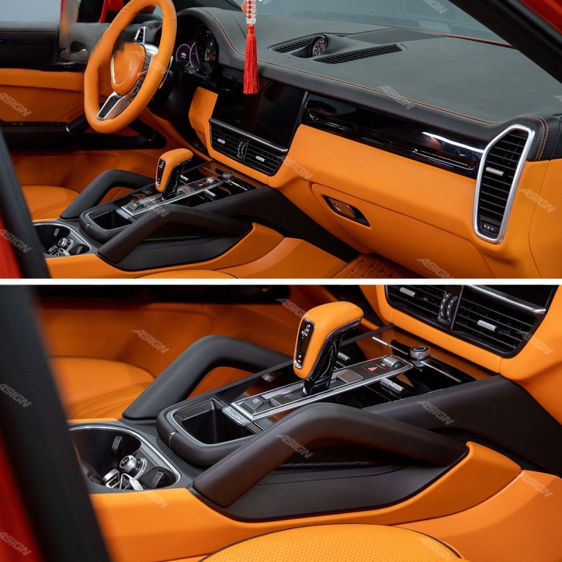 Asign - 2018-2023 for Porsche for Cayenne Real Leather Upholstery Kit Popular Style Interior Upgrade Using PU Leather