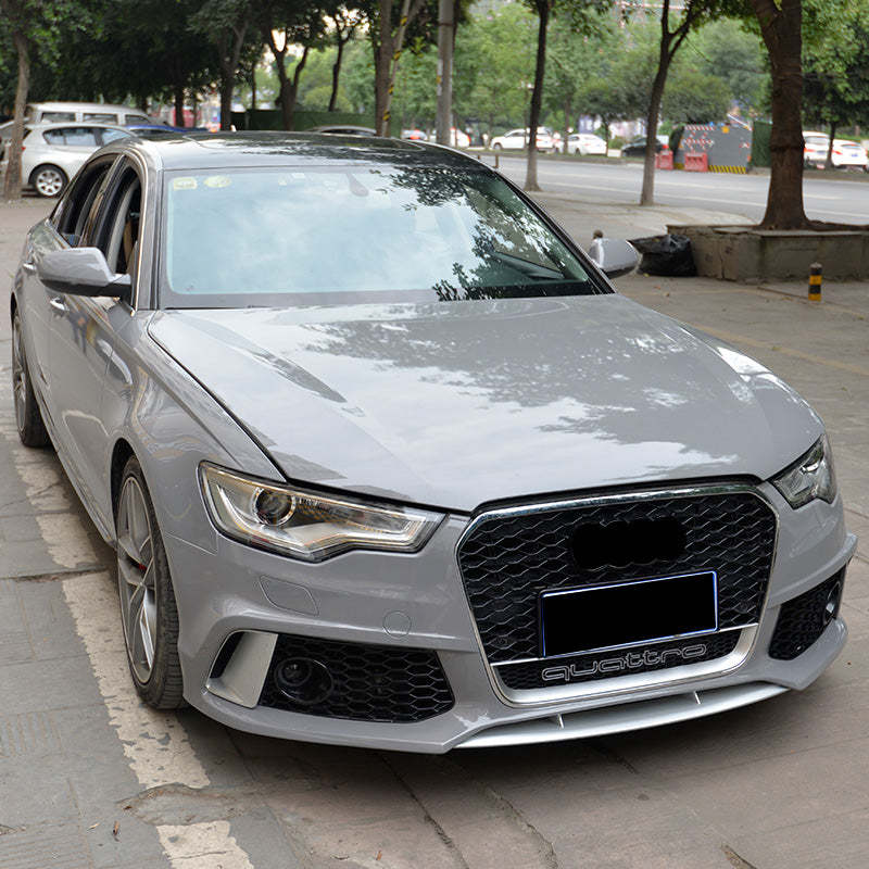 2012-2015 Audi RS6 Front Bumper For A6/S6 C7 Body Kits C7 To C7.5 Bumper With Honeycomb Grille Front Lip | RS6 Bumper