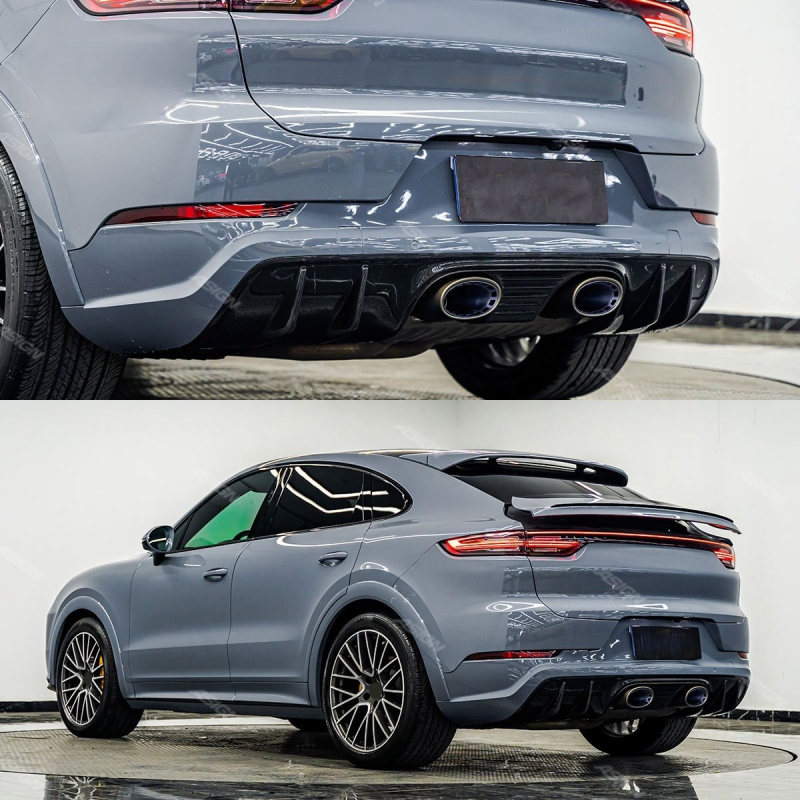 Asign - 2018-2025 Cayenne Coupe Turbo GT Stainless Steel Exhaust Tip in Silver Blue Color