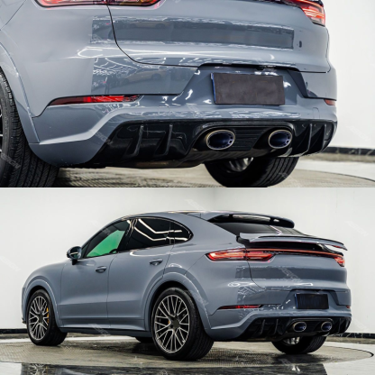 Asign - 2018-2025 Cayenne Coupe Turbo GT Stainless Steel Exhaust Tip in Silver Blue Color
