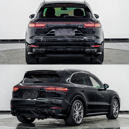 Asign - For Cayenne 2018-2023 Electronic Spoiler Trunk Wing Top Spoiler 9Y0.1 E3.1 Upgrade Original Style Turbo Spoiler 2019 2020