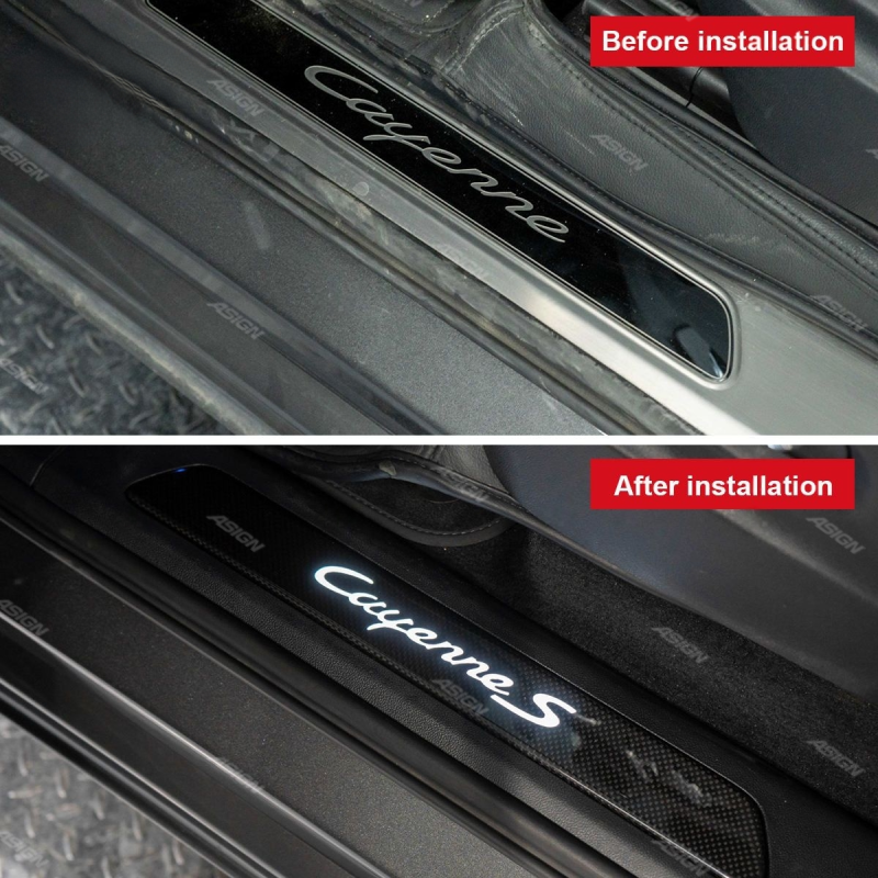 Asign - Door Sill with Light Car Accessories Car Parts Car Interior Accessory for 2018-2024 Cayenne
