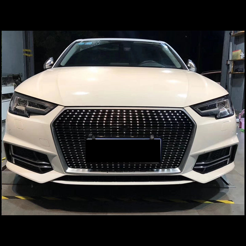Silver frame with silver stars grille