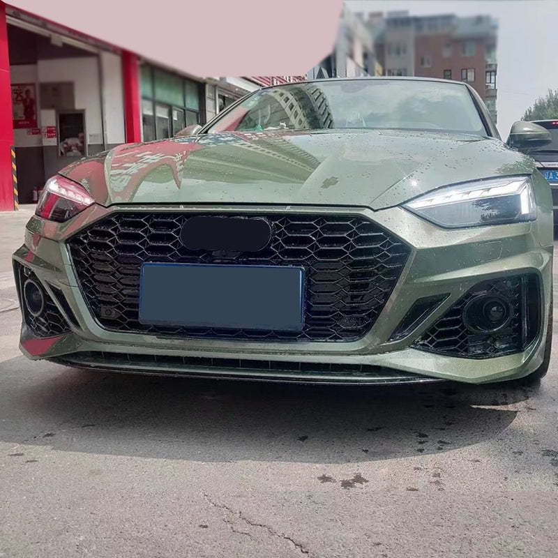 2020-2025 Audi RS5 Front Bumper For A5/S5 B9.5 Body Kits With ACC Fog Light Grille Honeycomb Grille Front Lip | RS5 Bumper