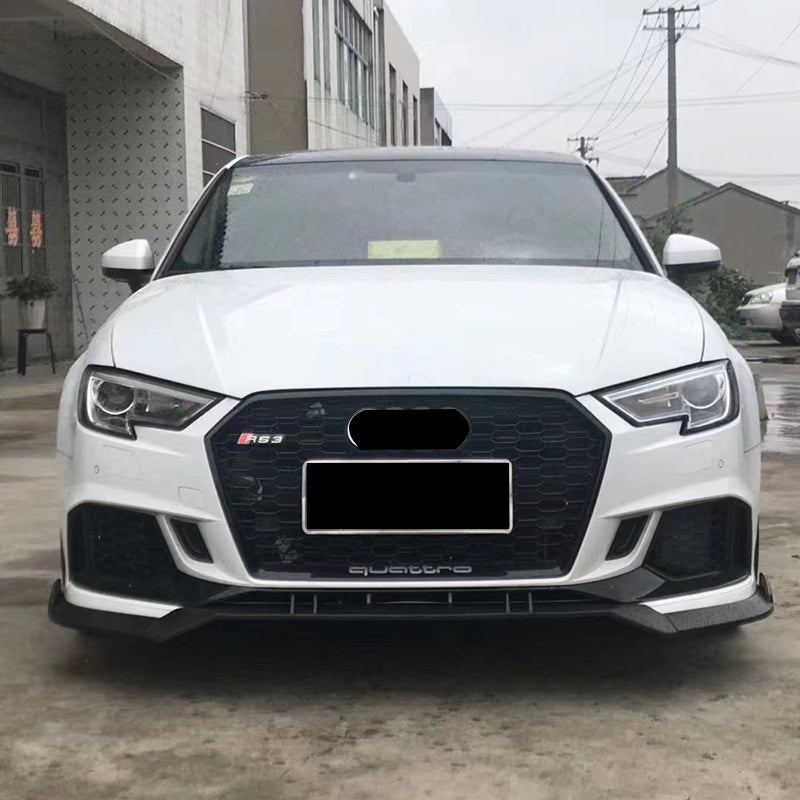 2017-2019 Audi RS3 Front Bumper For A3/S3 8V.5 Body Kits With ACC Honeycomb Grille Front Lip For | RS3 Bumper