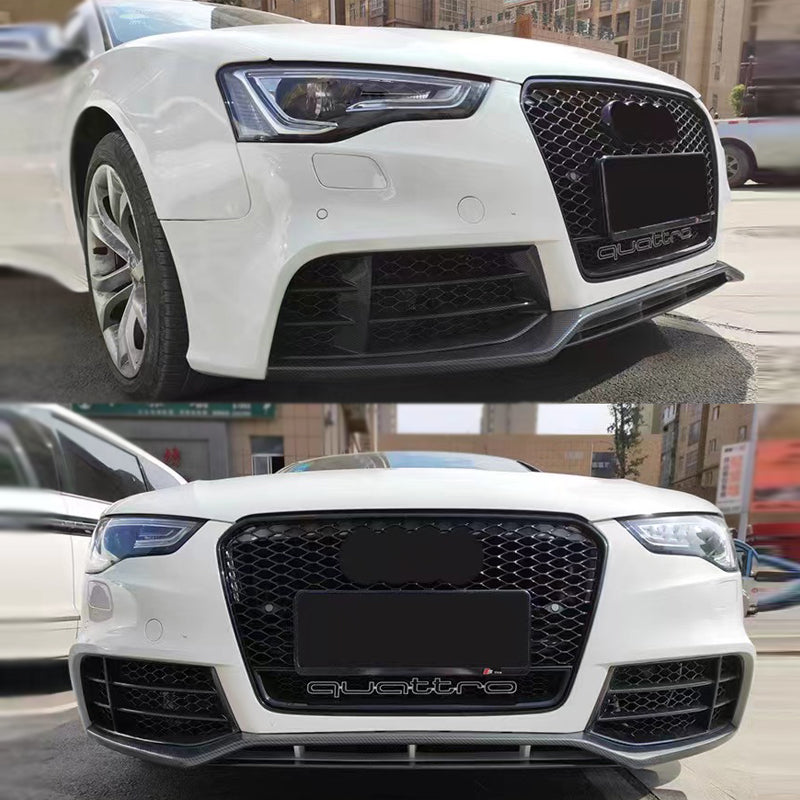 2012-2016 Audi RS5 Front Bumper For A5/S5 B8.5 Body Kits With Fog Light Grille Honeycomb Grille Front Lip | RS5 Front Bumper