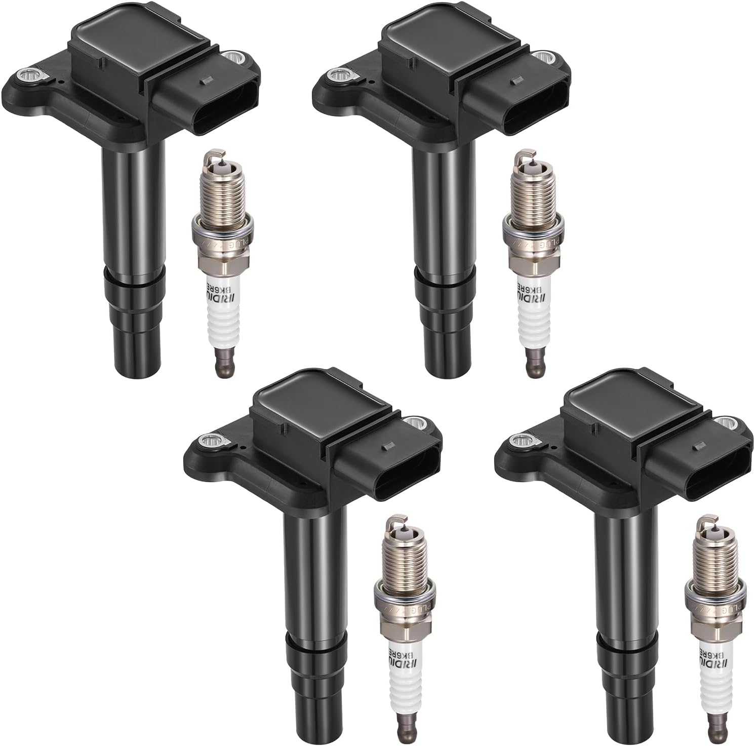 Asign 4 Ignition Coil UF274 and 4 Iridium Spark Plug 6418 For 2000-2004 Audi A4 A6 A8 S6 S8 TT; 1.8L 4.2L L4 V8
