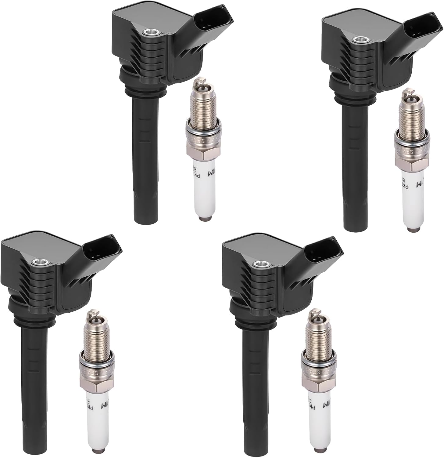 Asign Set of 4 Ignition Coils UF718 & 4 Iridium Spark Plugs 95463 - Compatible with Audi A3 Sportback e-tron 1.4L (2016-2018)
