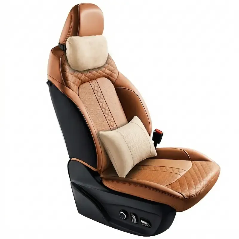 Asign Premium Suede Neck And Lumbar Support Pillow For Universal