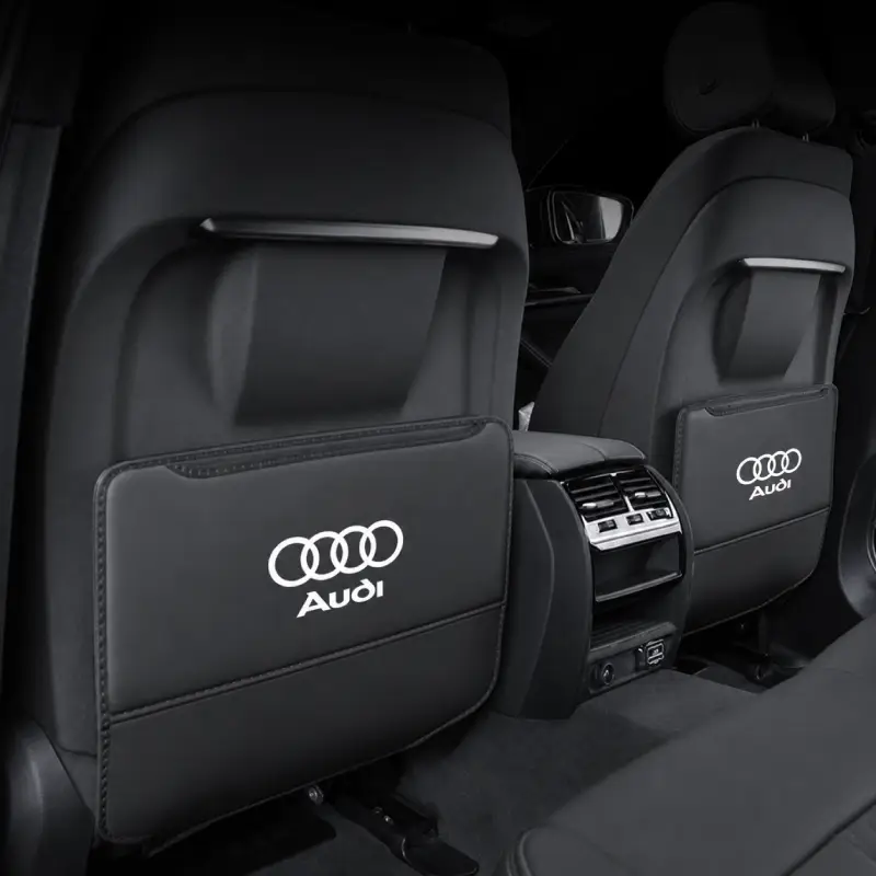 Asign Seat Back Storage Organizer Half-Cover for Audi Vehicles – Leather-Like Rear Seat Pocket