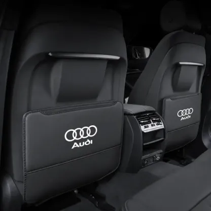 Asign Seat Back Storage Organizer Half-Cover for Audi Vehicles – Leather-Like Rear Seat Pocket