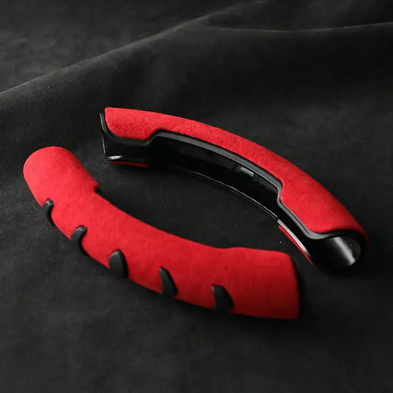 Asign Universal Non-Slip Microfiber Suede Steering Wheel Grip Covers (2-Piece Set, Multi-Color)