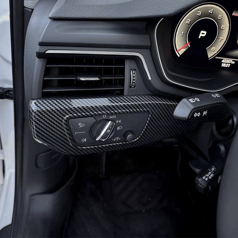 Asign Peel-and-Stick Center Console Trim Carbon Fiber For Audi A4/S4/A5 – No Drilling, Just Stick!