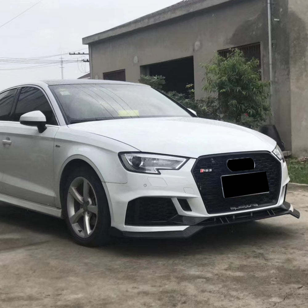 2017-2019 Audi RS3 Front Bumper For A3/S3 8V.5 Body Kits With ACC Honeycomb Grille Front Lip For | RS3 Bumper
