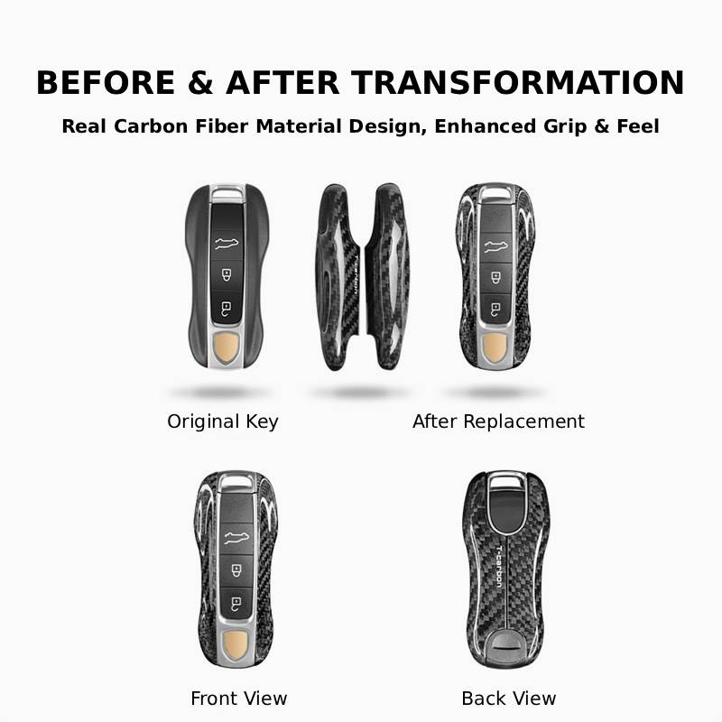 Asign Real Carbon Fiber Key Case Clip for Porsche