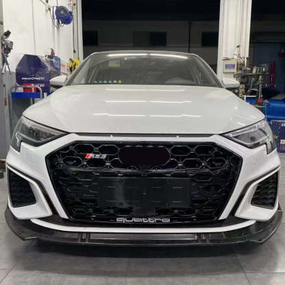 2020-2024 Audi RS3 Front Bumper For A3/S3 8Y Body Kits With ACC Fog Light Grille Honeycomb Grille Front Lip | RS3 Bumper