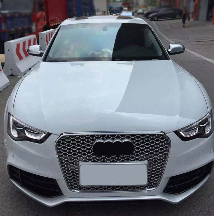 2012-2016 Audi RS5 Front Bumper For A5/S5 B8.5 Body Kits With Fog Light Grille Honeycomb Grille Front Lip | RS5 Front Bumper