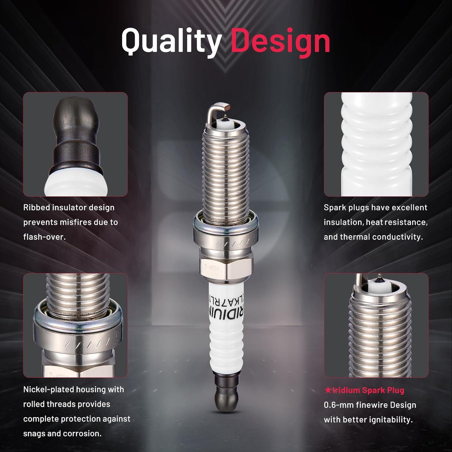 Asign 8PCS Iridium Spark Plugs 6441 Compatible with BMW 128i, 325i, 328i, 525i, 528i, 530i, X3, X5, Z4, Replaces# 12120032137, ILZFR6D11