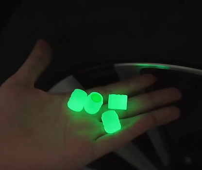 Asign Integrated Design Glow-in-the-Dark Tire Valve Stem Caps