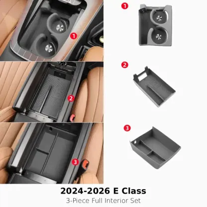 Asign Silicone Center Console Storage Box For 22-26 C-Class W206 / 24-26 E-Class W214 / 23-26 GLC X254