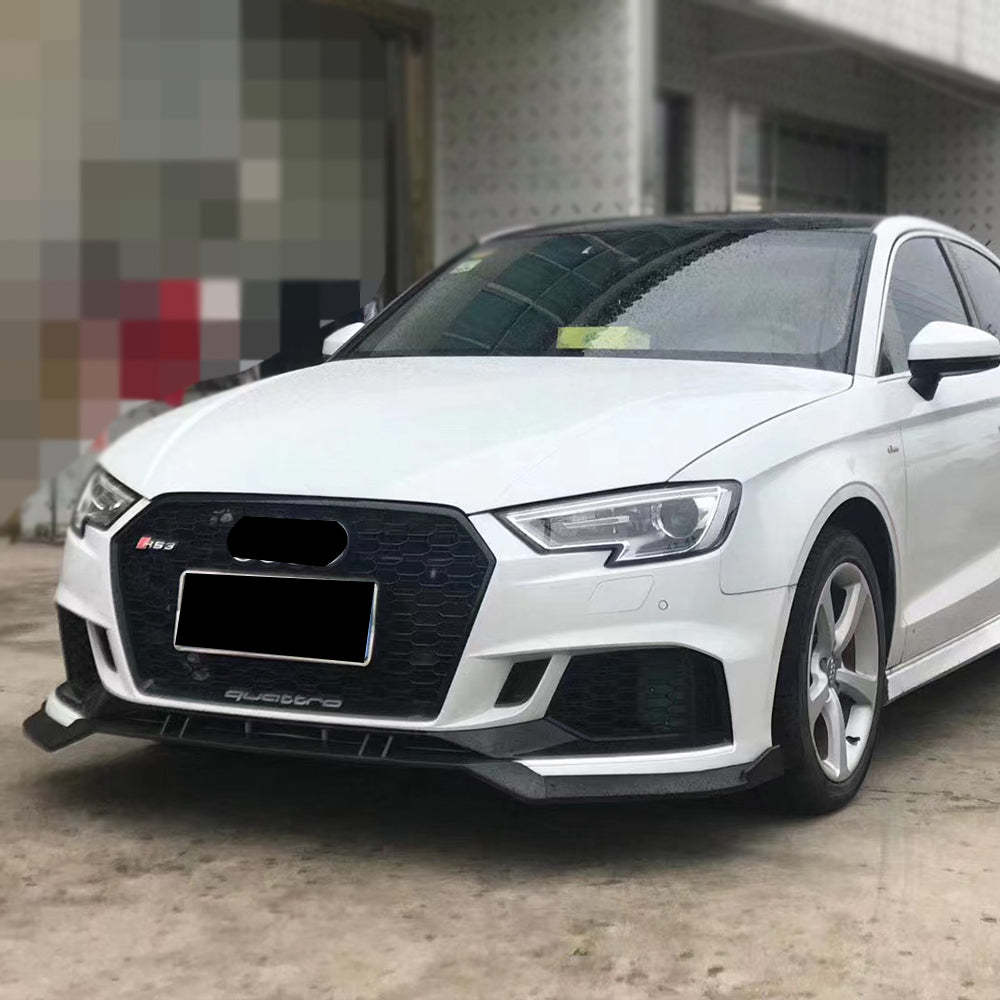 2017-2019 Audi RS3 Front Bumper For A3/S3 8V.5 Body Kits With ACC Honeycomb Grille Front Lip For | RS3 Bumper