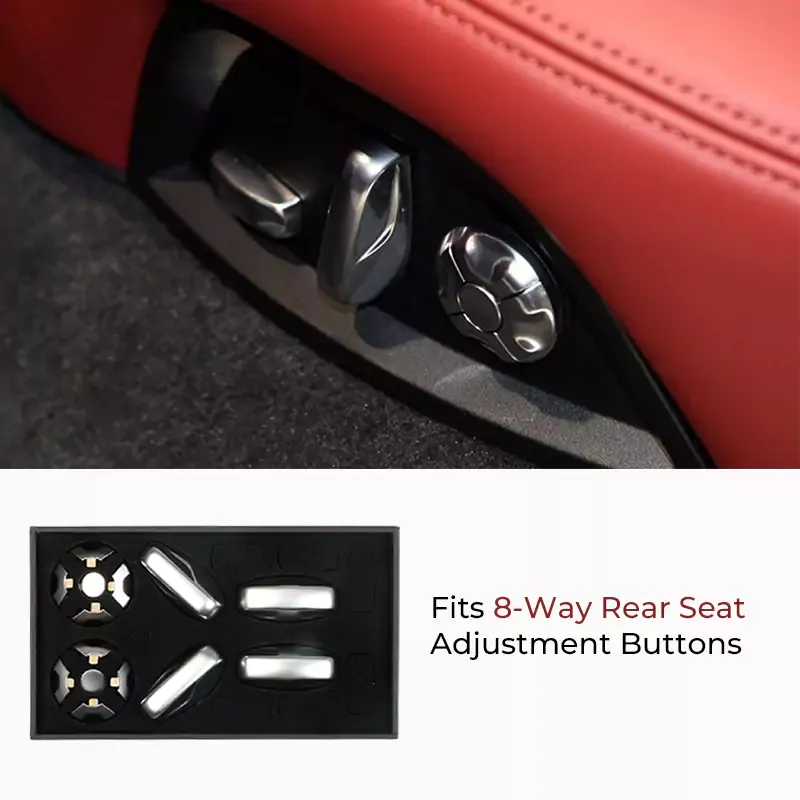 Asign Chrome Seat Adjustment Button Cover for 2022+ Porsche Models