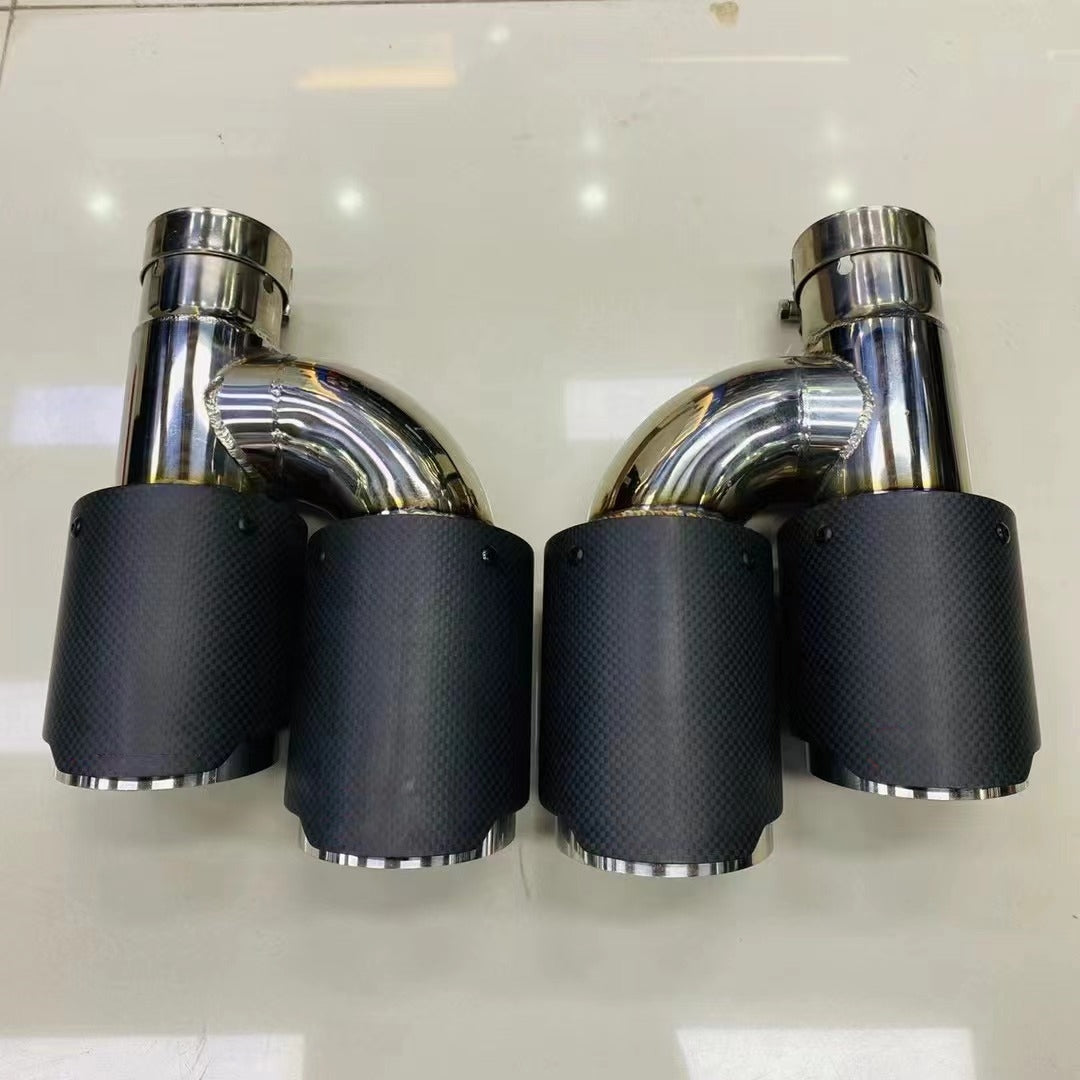 2020-2024 Audi S4 Style A4 S Line carbon fiber diffuser with tail pipe For Audi A4 S4 B9.5