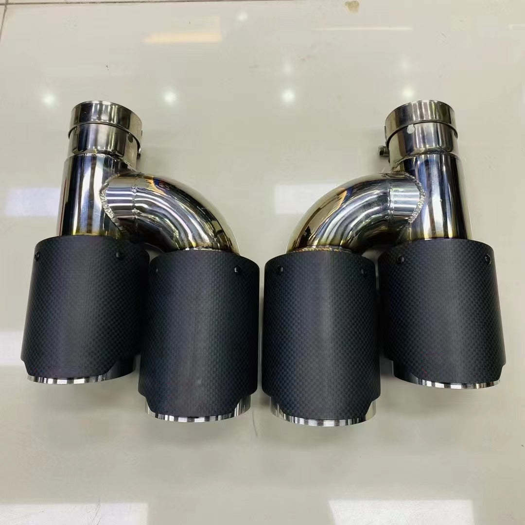 2020-2024 Audi S4 Style A4 S Line carbon fiber diffuser with tail pipe For Audi A4 S4 B9.5