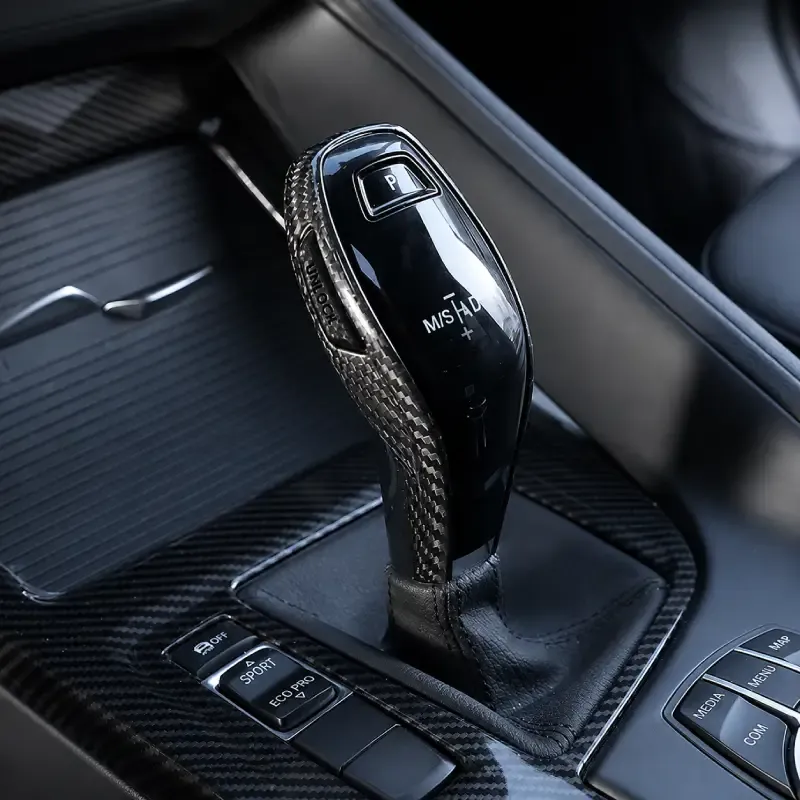 Asign Real Carbon Fiber Gear Shift Knob Cover for BMW
