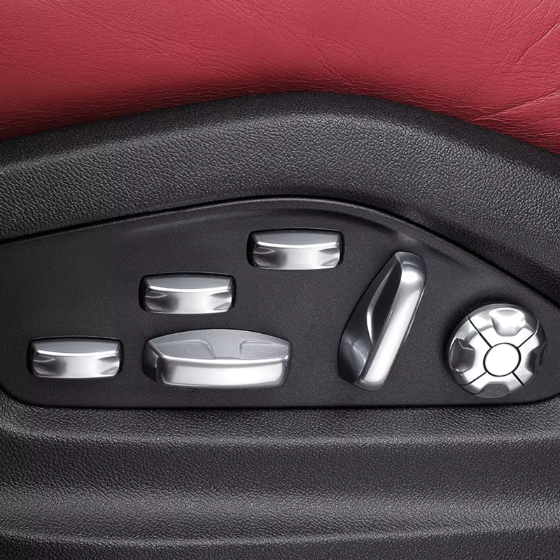 Asign Chrome Seat Adjustment Button Cover for 2022+ Porsche Models