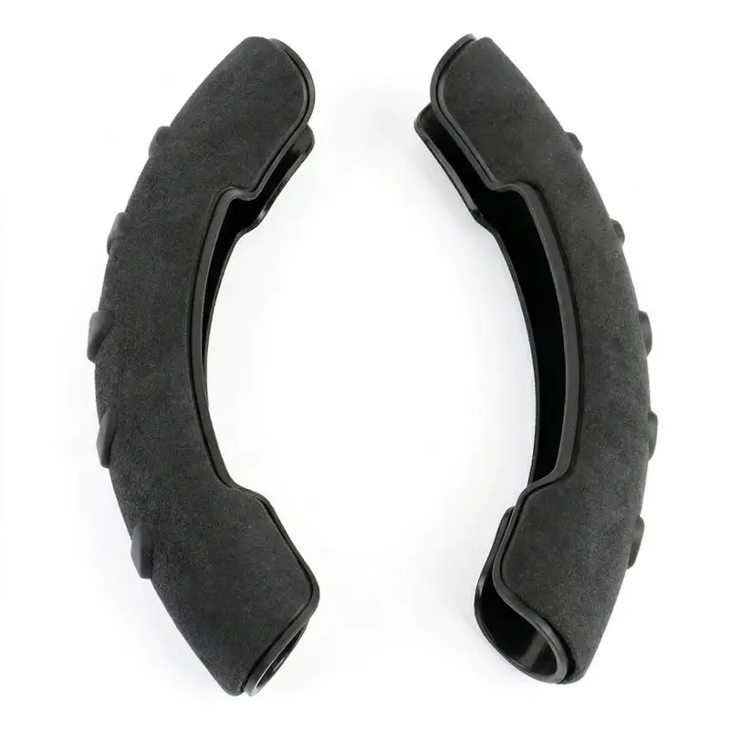 Asign Universal Non-Slip Microfiber Suede Steering Wheel Grip Covers (2-Piece Set, Multi-Color)
