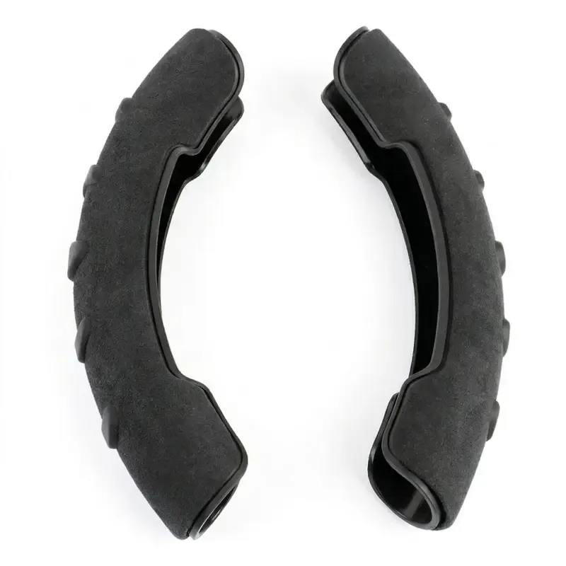 Asign Universal Non-Slip Microfiber Suede Steering Wheel Grip Covers (2-Piece Set, Multi-Color)