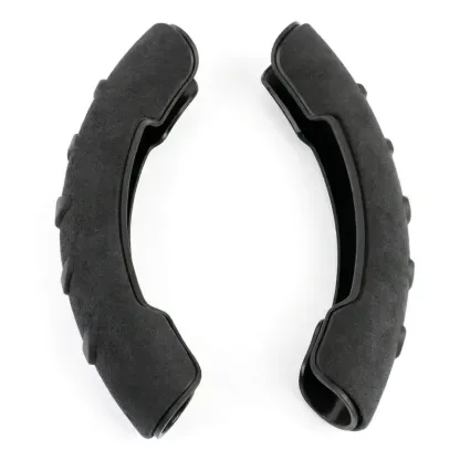 Asign Universal Non-Slip Microfiber Suede Steering Wheel Grip Covers (2-Piece Set, Multi-Color)