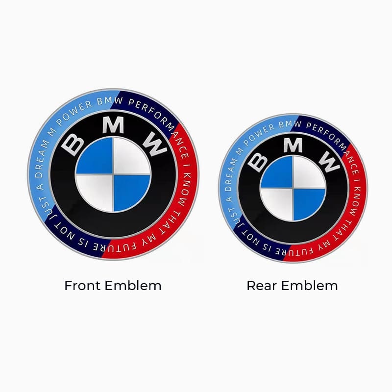 Asign BMW Blue & Red 50th Anniversary Emblem For BMW 1/2/3/4/5/6/7/8 S