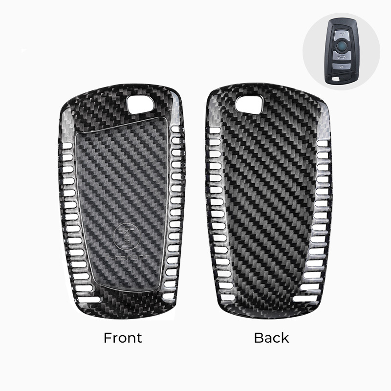 Asign Carbon Fiber Car Key Fob Cover Shell Case For BMW Keys