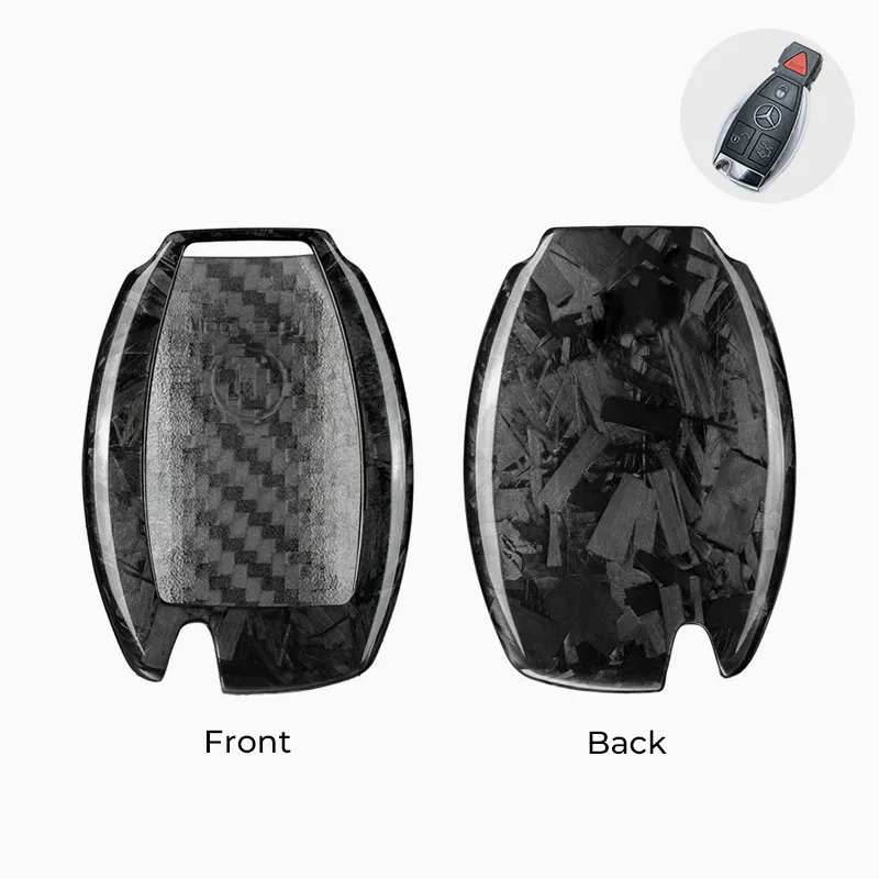 Asign Carbon Fiber Car Key Fob Cover Shell Case For Mercedes-Benz Keys