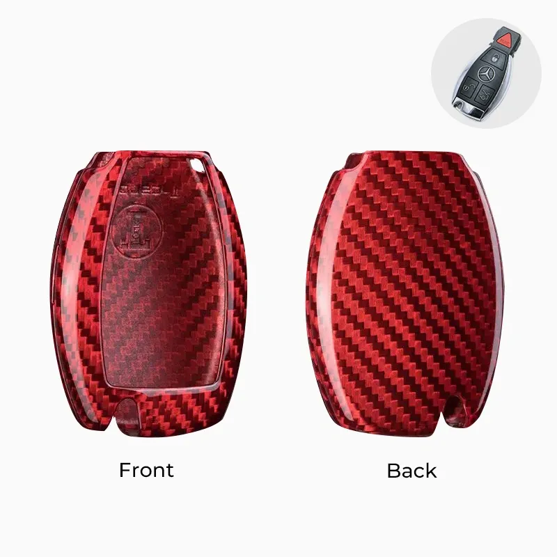 Asign Carbon Fiber Car Key Fob Cover Shell Case For Mercedes-Benz Keys