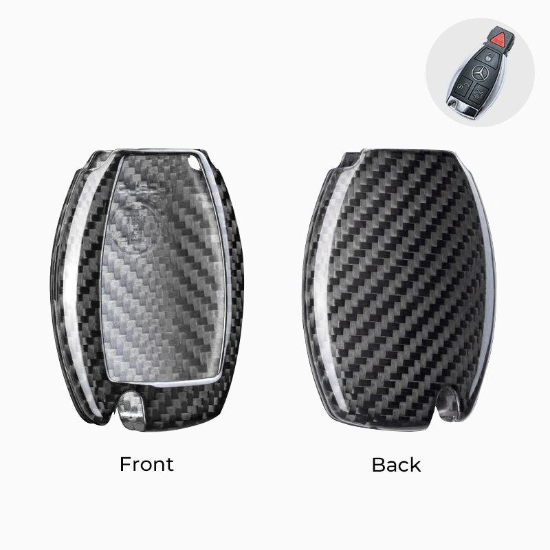 Asign Carbon Fiber Car Key Fob Cover Shell Case For Mercedes-Benz Keys