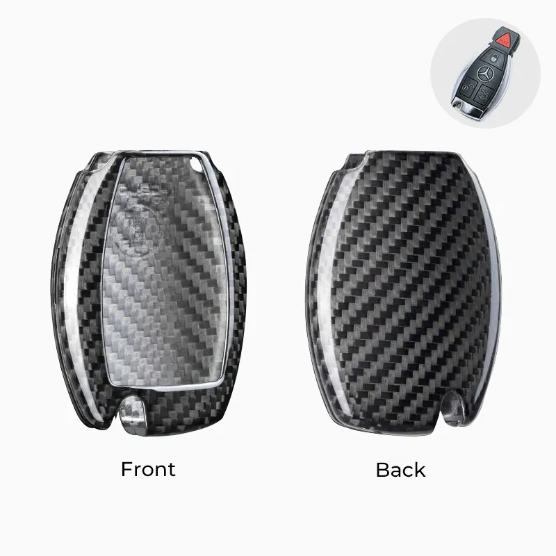 Asign Carbon Fiber Car Key Fob Cover Shell Case For Mercedes-Benz Keys