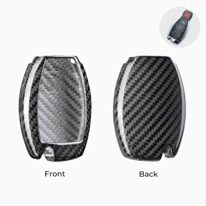 Asign Carbon Fiber Car Key Fob Cover Shell Case For Mercedes-Benz Keys