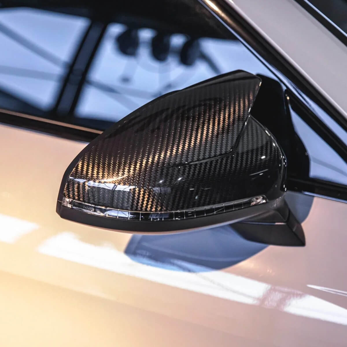 Asigncar Carbon Fiber Rearview Mirror Cover For B8.5-B9.5 2013-2024 Audi A4/S4/RS4/A5/S5/RS5