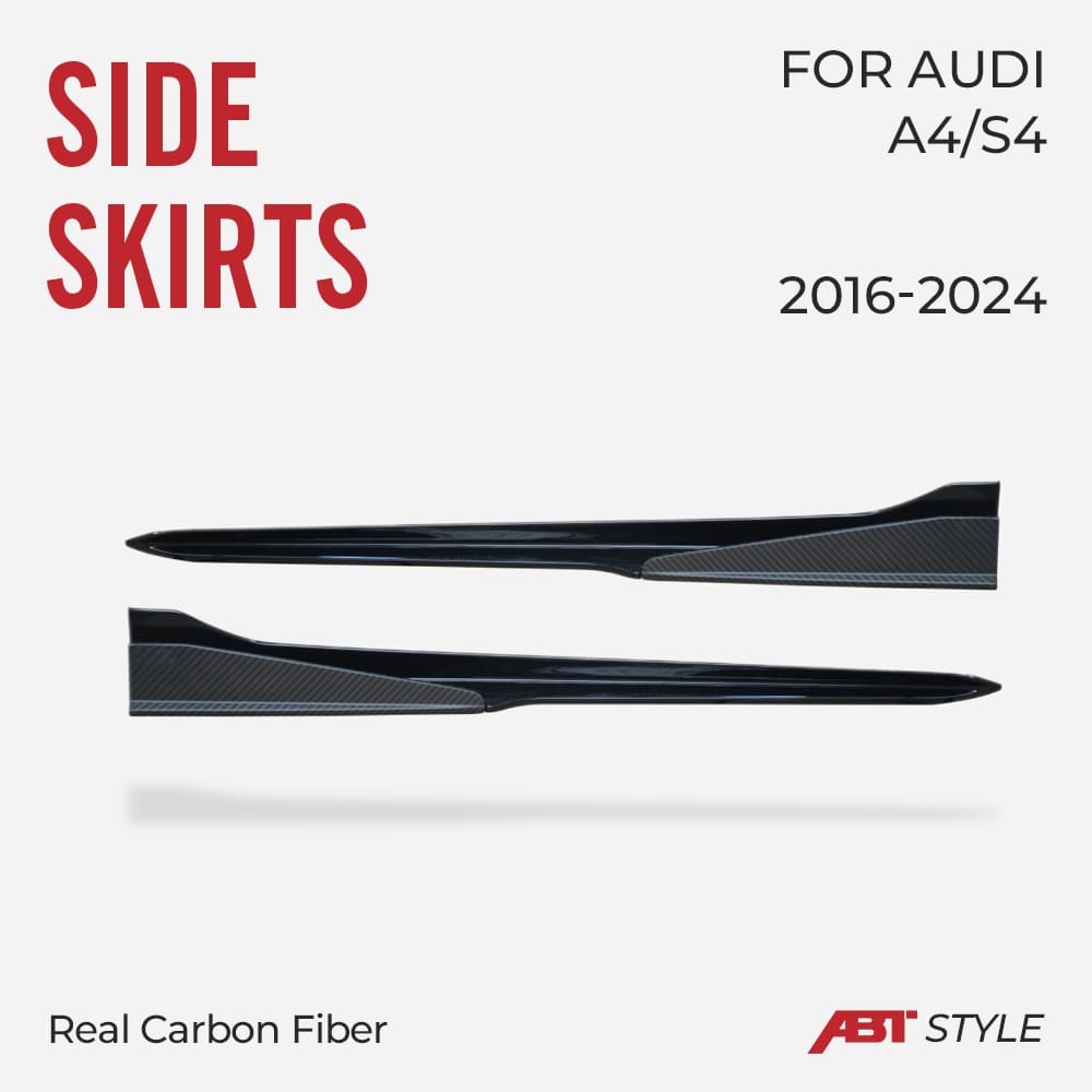 Asign Real Carbon Fiber Side Skirts For B9/B9.5 2016-2024 Audi A4/S4