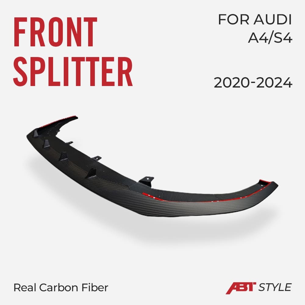 Asign Real Carbon Fiber Front Splitter For B9.5 2020-2024 Audi A4/S4